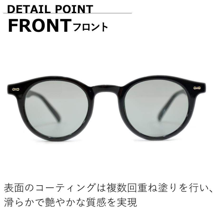 サングラス メンズ レディース UVカット 伊達メガネ 丸メガネ ボストン 色付き 薄い色 カラーレンズ | MERRY PLEASURE | 08