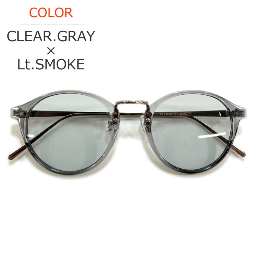 MERRY PLEASURE サングラス メンズ レディース UVカット 伊達メガネ 丸  