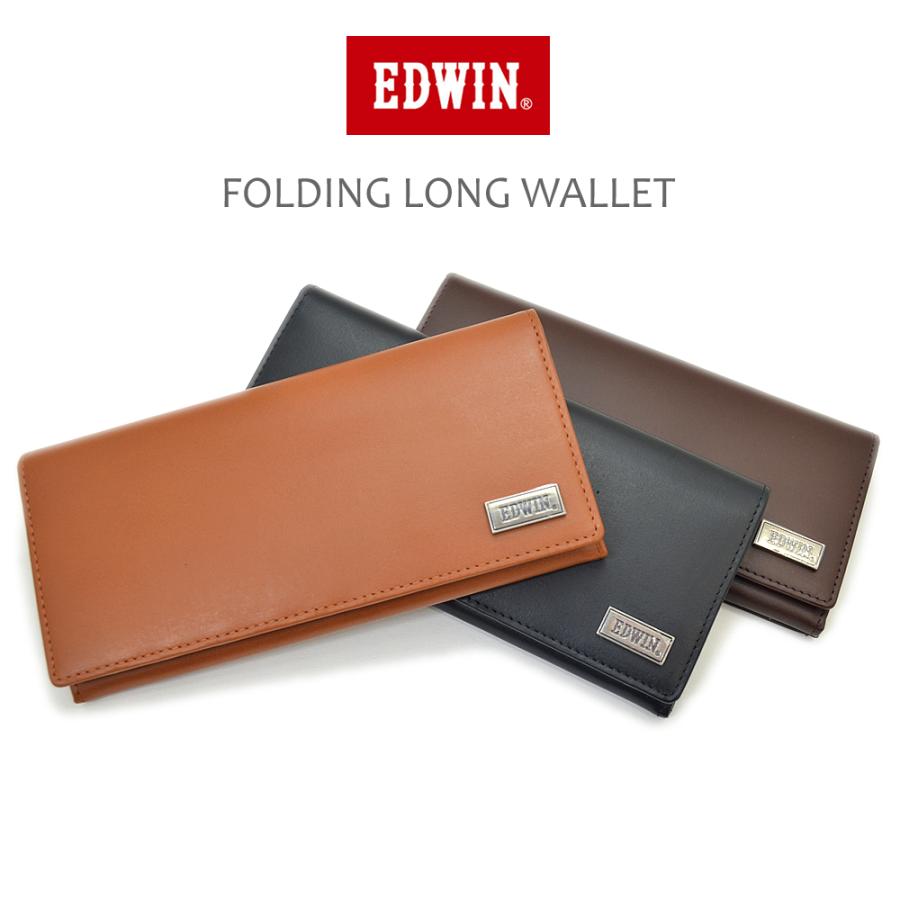 EDWIN エドウィン ロングウォレット 二つ折り 長財布 メンズ 