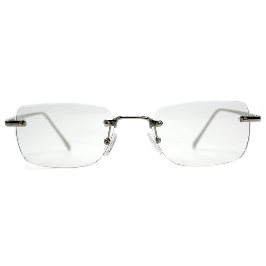 サングラス メンズ レディース UVカット  伊達メガネ ツーポイント 縁なし リムレス スクエア クリアー 透明レンズ | MERRY PLEASURE | 07