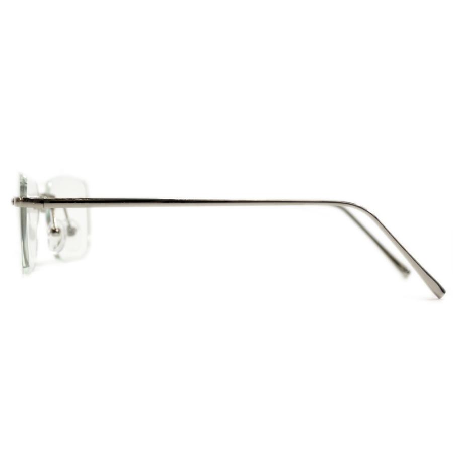 サングラス メンズ レディース UVカット  伊達メガネ ツーポイント 縁なし リムレス スクエア クリアー 透明レンズ | MERRY PLEASURE | 08