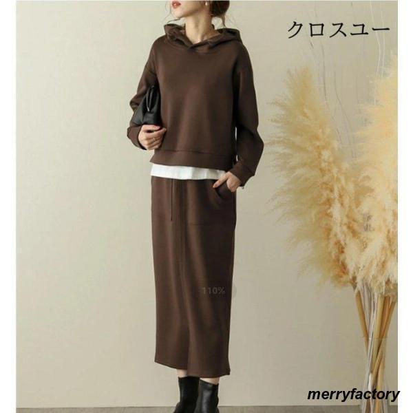 レディース セットアップ 秋服 秋冬 30代 40代 50代 トップス パンツ 