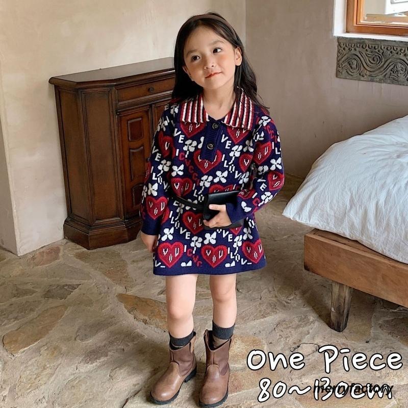 ワンピース ニットワンピース キッズ ベビー 女の子 子供用 長袖 