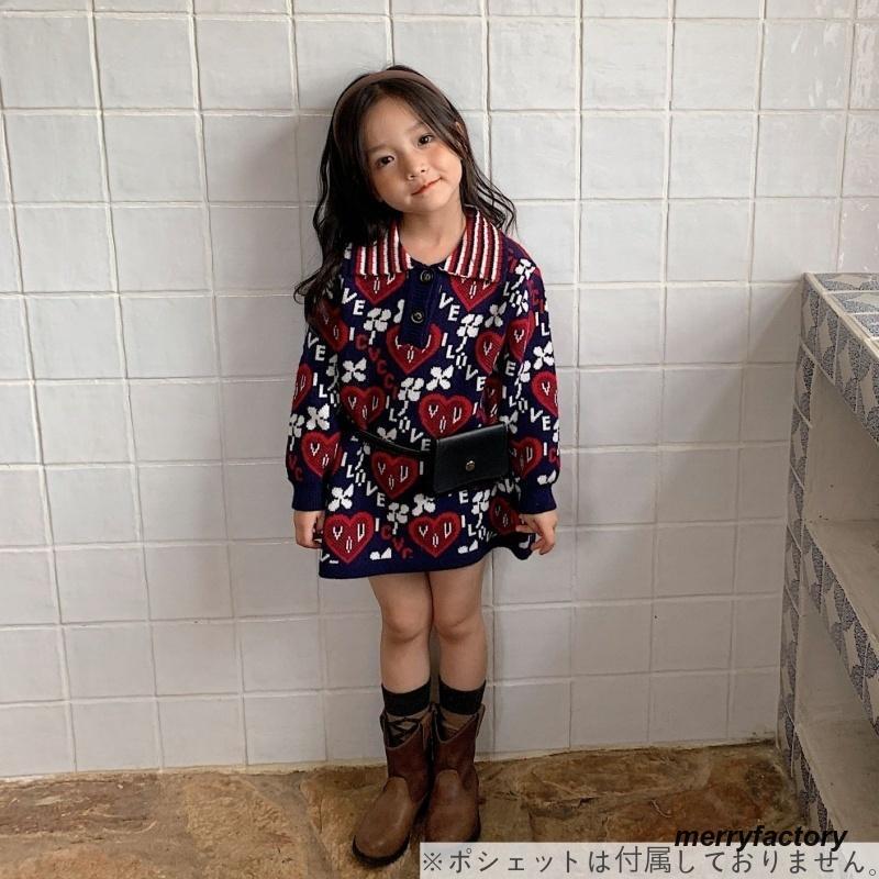 ワンピース ニットワンピース キッズ ベビー 女の子 子供用 長袖 