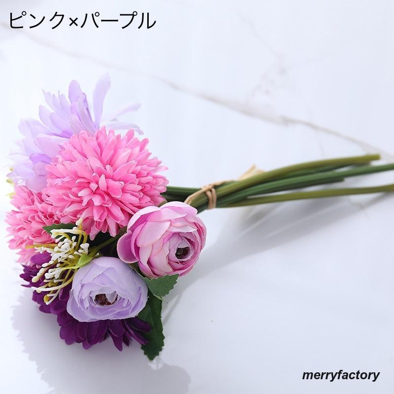 造花 フェイクフラワー フラワーアレジメント 花束 枯れない 花飾り 装飾 DIY インテリア雑貨 かわいい おしゃれ 綺麗 リビング 玄関 寝室｜merryfactory｜11