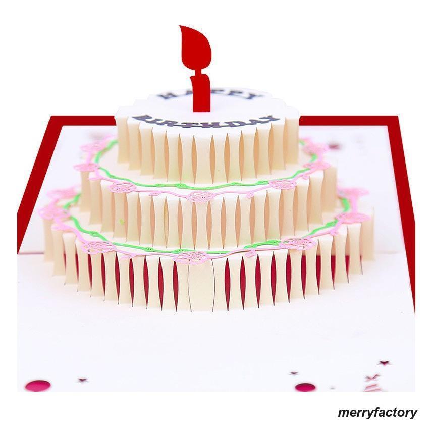 グリーティングカード ポップアップカード メッセージカード 誕生日 バースデーカード ケーキ お祝い かわいい おしゃれ 雑貨｜merryfactory｜06