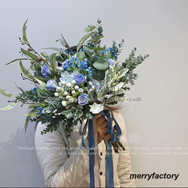 ◆ウエディングブーケ 結婚式 ローズ 造花 ウェディング用 アレンジメント 花嫁 披露宴 安い 手作り キット ブライダルブーケ ジュエリー 