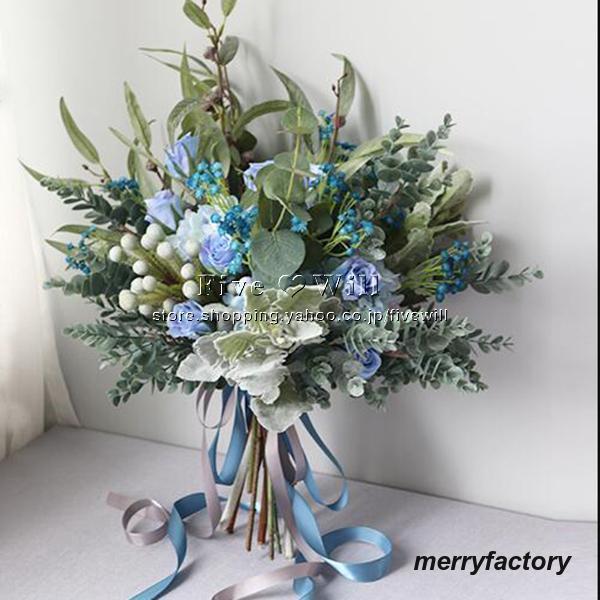 ◆ウエディングブーケ 結婚式 ローズ 造花 ウェディング用 アレンジメント 花嫁 披露宴 安い 手作り キット ブライダルブーケ ジュエリー 