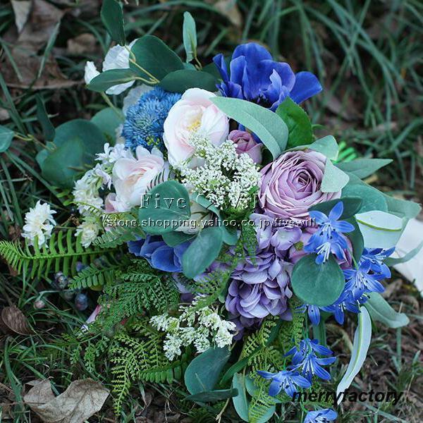 【訳あり品】 ◆ウエディングブーケ 結婚式 ローズ 造花 ウェディング用 アレンジメント 花嫁 披露宴 安い 手作り キット ブライダルブーケ ジュエリー 【X2366899628】(12974円)