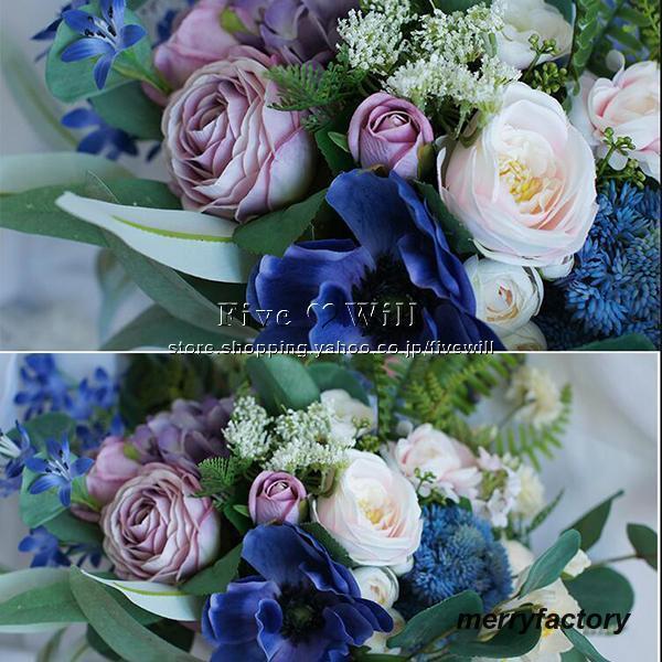 【訳あり品】 ◆ウエディングブーケ 結婚式 ローズ 造花 ウェディング用 アレンジメント 花嫁 披露宴 安い 手作り キット ブライダルブーケ ジュエリー 【X2366899628】(12974円)