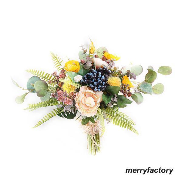 ◆ウエディングブーケ 結婚式 ローズ 造花 ウェディング用 アレンジメント 花嫁 披露宴 安い 手作り キット ブライダルブーケ ジュエリー 