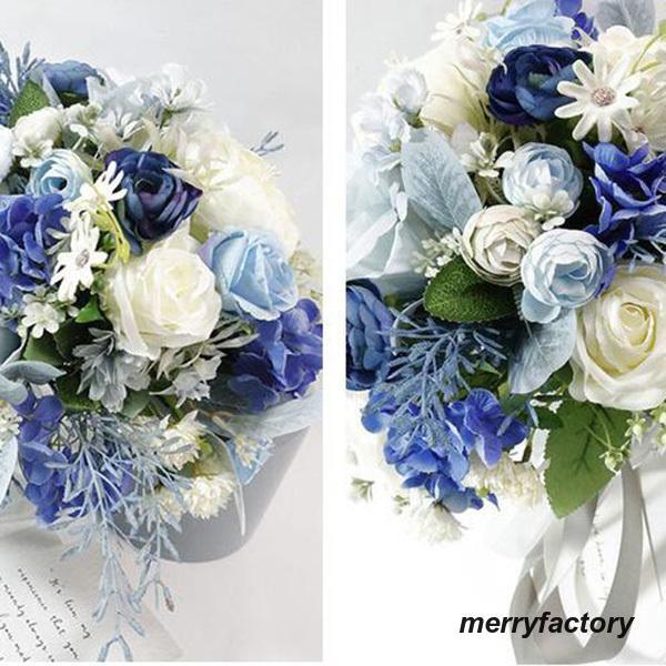 ◆ウエディングブーケ 結婚式 ローズ 造花 ウェディング用 アレンジメント 花嫁 披露宴 安い 手作り キット ブライダルブーケ ジュエリー 