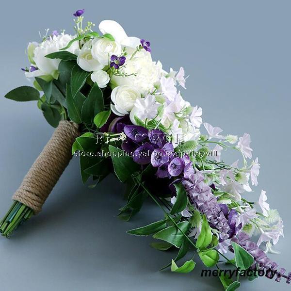 ◆ウエディングブーケ 結婚式 ローズ 造花 ウェディング用 アレンジメント 花嫁 披露宴 安い 手作り キット ブライダルブーケ ジュエリー 