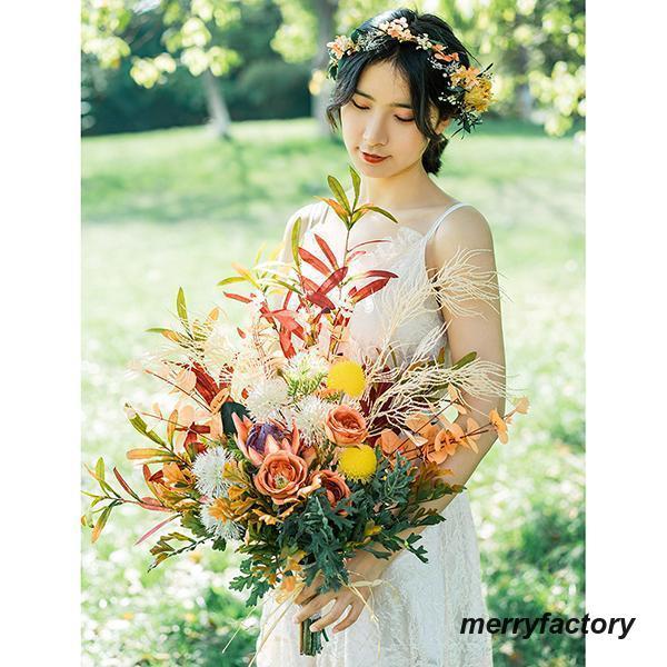 ◆ウエディングブーケ 結婚式 ローズ 造花 ウェディング用 アレンジメント 花嫁 披露宴 安い 手作り キット ブライダルブーケ ジュエリー 
