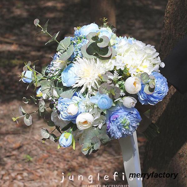 公式 グッズ ◆ウエディングブーケ 結婚式 ローズ 造花 ウェディング用 アレンジメント 花嫁 披露宴 安い 手作り キット ブライダルブーケ ジュエリー 【2003100238】(10980円)