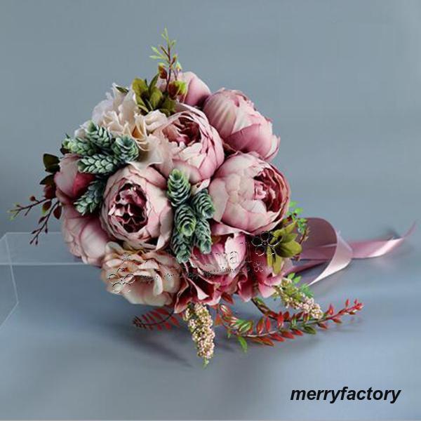 ◆ウエディングブーケ 結婚式 ローズ 造花 ウェディング用 アレンジメント 花嫁 披露宴 安い 手作り キット ブライダルブーケ ジュエリー 
