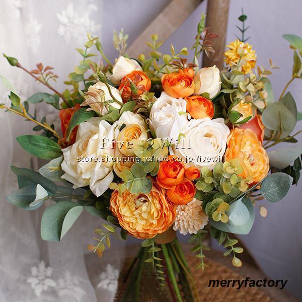 【ラスト1点】 ◆ウエディングブーケ 結婚式 ローズ 造花 ウェディング用 アレンジメント 花嫁 披露宴 安い 手作り キット ブライダルブーケ ジュエリー 【U1845108922】(10114円)