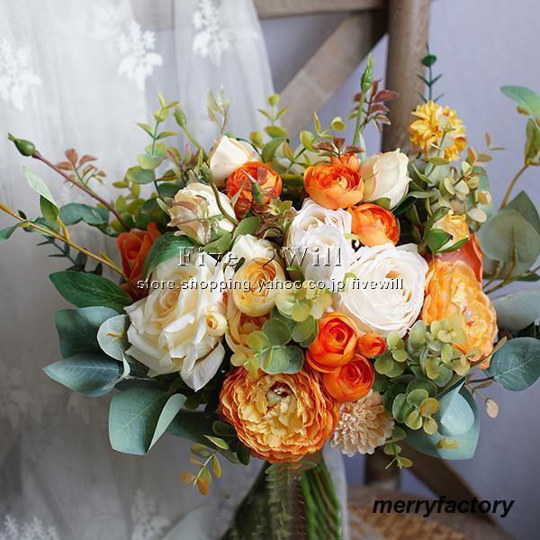 【ラスト1点】 ◆ウエディングブーケ 結婚式 ローズ 造花 ウェディング用 アレンジメント 花嫁 披露宴 安い 手作り キット ブライダルブーケ ジュエリー 【U1845108922】(10114円)