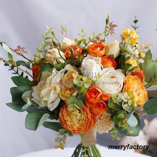 【ラスト1点】 ◆ウエディングブーケ 結婚式 ローズ 造花 ウェディング用 アレンジメント 花嫁 披露宴 安い 手作り キット ブライダルブーケ ジュエリー 【U1845108922】(10114円)