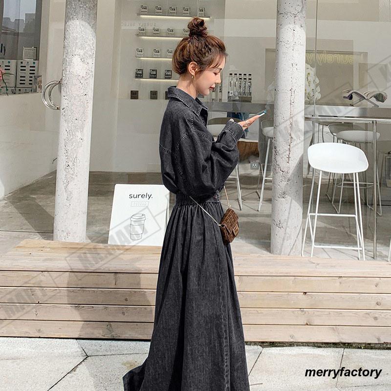 デニムワンピース 長袖 春服 秋物 前ボタン 前開き デニム デニムワンピース 長袖 春服 秋物 前ボタン 前開き デニム