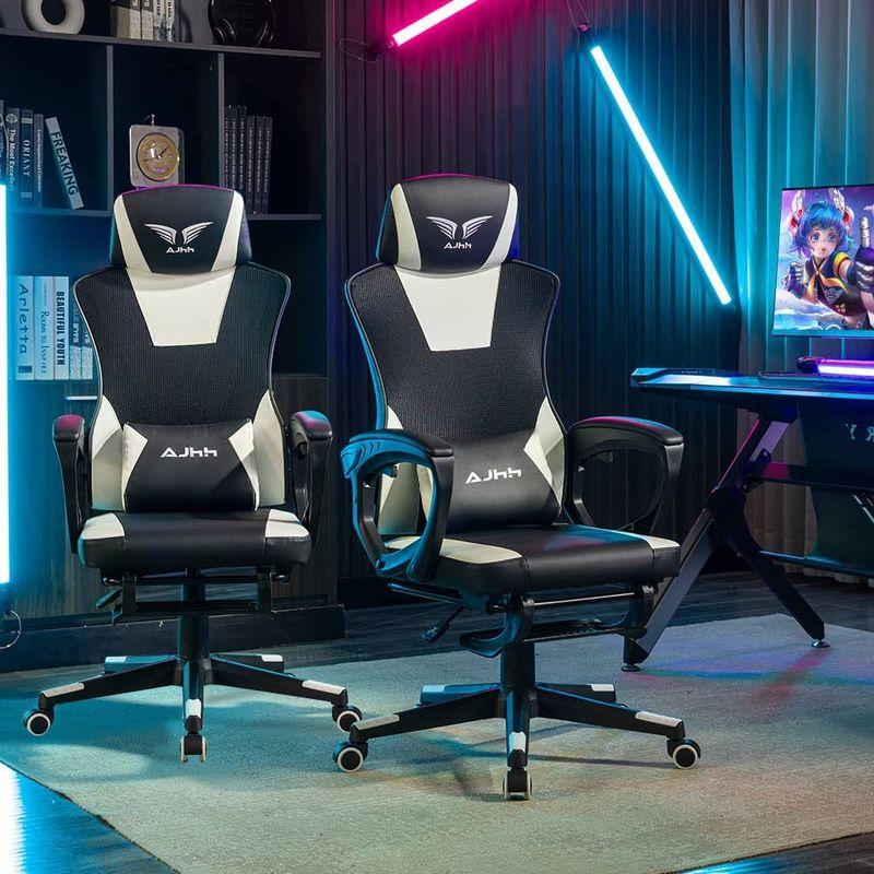 AJHH ゲーミングチェア オフィスチェア メッシュ背面 げーみんぐチェア 通気性 パソコンチェア ゲームチェア デスクチェア 125°リク ゲーミングチェア オフィスチェア メッシュ背面 げーみんぐチェア 通気性 パソコンチェア ゲームチェア デスクチェア 　AJHH