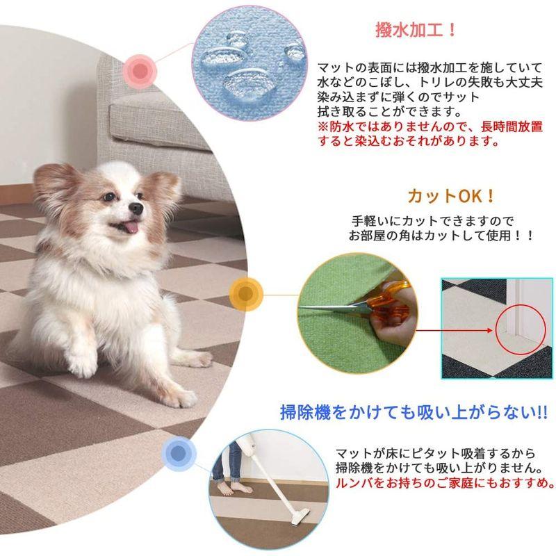 【新品】 ペット用品 タイルカーペット ペット用 50枚 30x30cm 4mm ペットマット 床に吸着 ズレない 犬用 滑り防止 タイルマット カーペット 撥水 【M2534397387】(13893円)