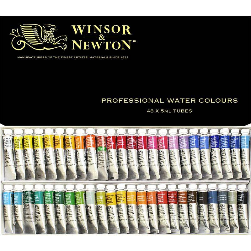 期間限定今なら送料無料ウィンザーニュートン 水彩絵具 ウィンザーニュートン 48色セット 5ml プロフェッショナル ウォーターカラー 絵具、顔料 