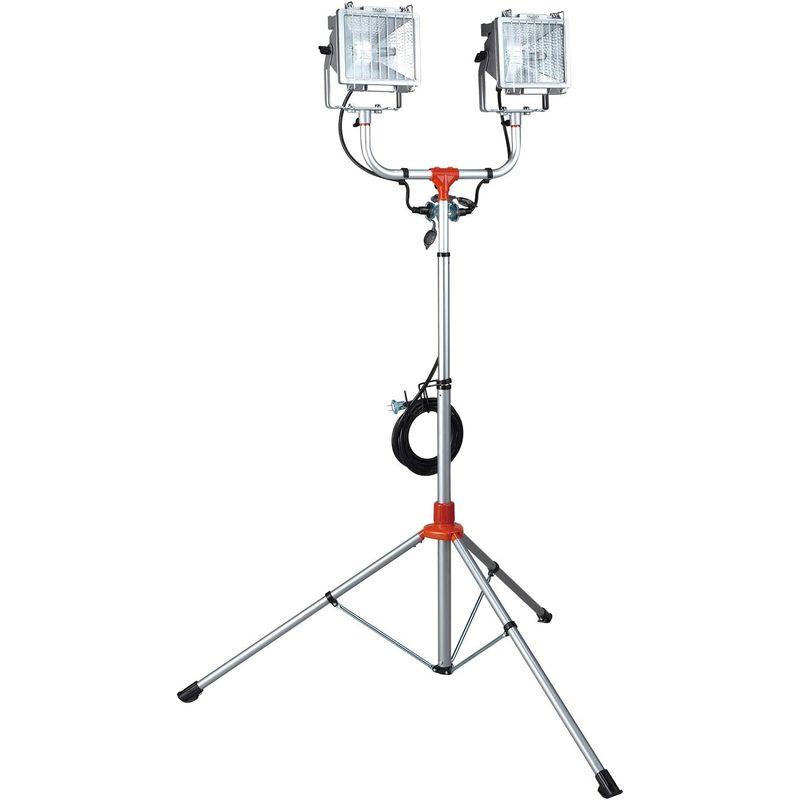 照明器具　ハタヤ　防雨型スタンド付ハロゲンライト　300W×2灯　100V接地付電線5m　PHCX-305KN