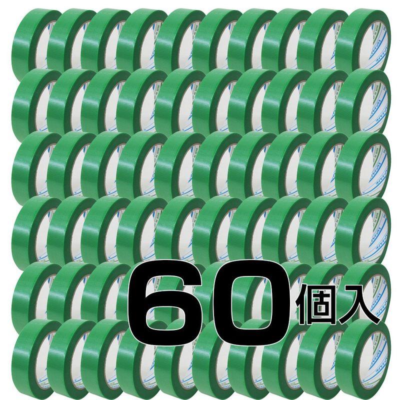 マスキングテープ　ダイヤテックス　パイオランクロス　緑　60巻入り　養生用テープ　Y-09-GR　25mm×25m