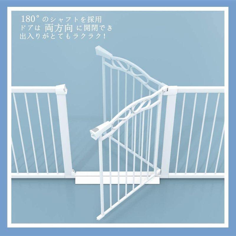 Mornyray ベビーゲート ベビーフェンス 突っ張り式 オートクローズ機能 ペットゲート セーフティー 安全ゲート 扉開閉式 ペット柵 ベビーゲート ベビーフェンス 突っ張り式 オートクローズ機能 ペットゲート セーフティー 安全ゲート 扉開閉式 ペット柵