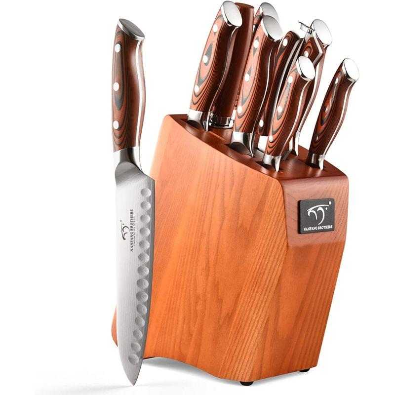 Nanfang Brothers 包丁 包丁セット 9点セット 67層ダマスカス三徳包丁