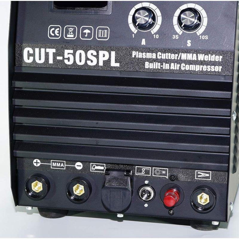 エアーコンプレッサー内蔵インバーター式 プラズマカッター MMAアーク溶接も可能な複合型 CUT-50SPL非接触切断パイロットアーク搭載 エアーコンプレッサー内蔵イ