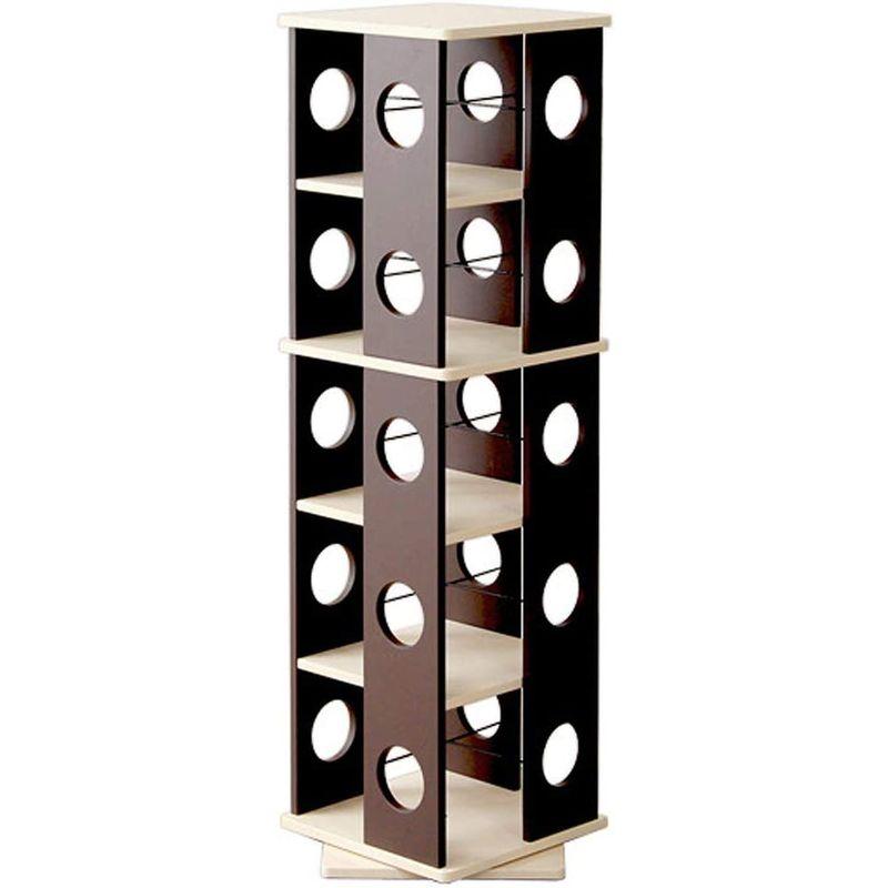 美しい回転式の本棚回転コミックラック（5段タイプ）SWK-5（本棚 回転