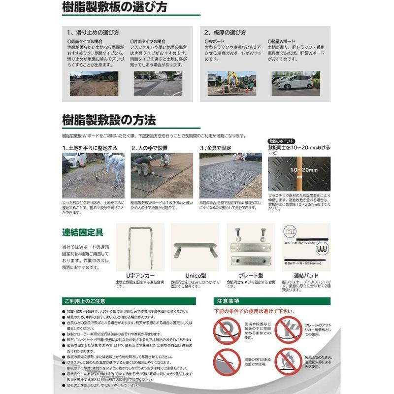 個人宅配送不可の　工事用　樹脂製　黒　国内生産　現場　Wボード　北別　建築　代不　工事　個人宅配送不可　敷板　片面凸　ウッドプラスチックT　3x6　工場