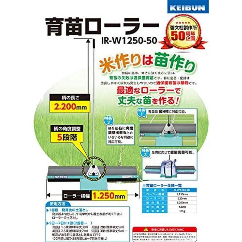 水稲育苗機　育苗ローラー　IR-W1250　密播　啓文社　生育　水稲　5段階調整　に　密苗　育苗　の　オK代不