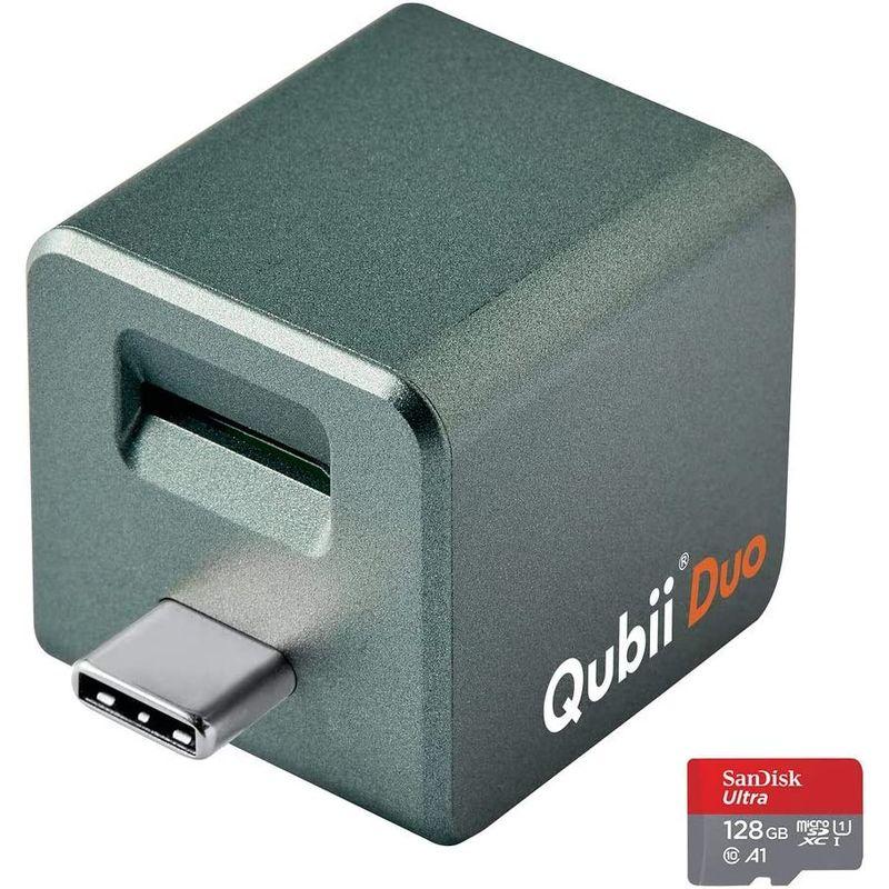 Maktar Qubii Duo USB 128GB付) C Type (microSD ミッドナイトグリーン