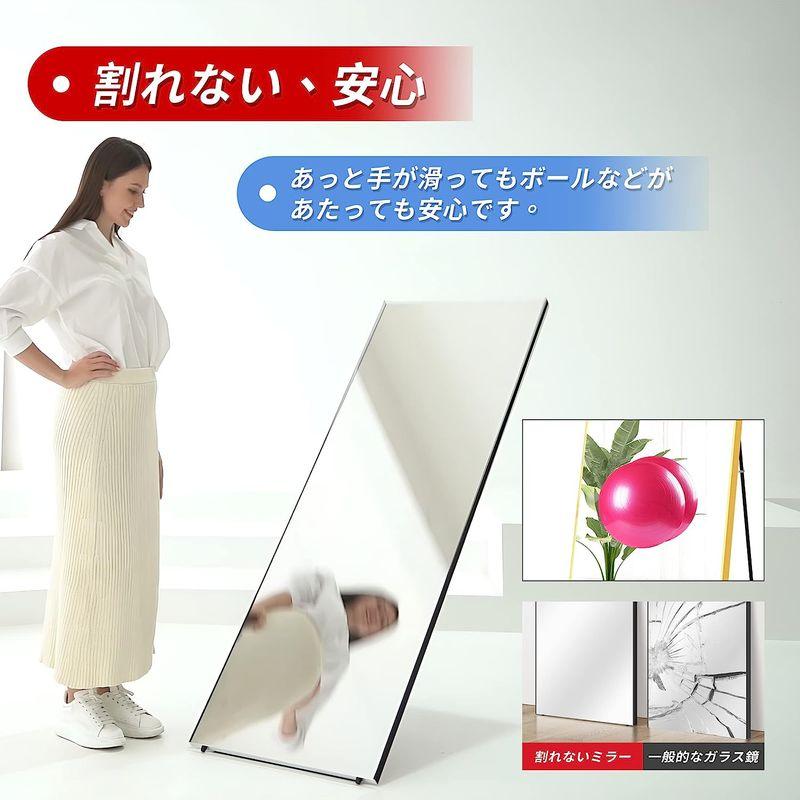 Brisafe 割れない鏡 割れないミラー 幅80×高さ170cm 自立ミラー フィルムミラー 姿見タイプ スタンドミラー 全身鏡 大型 軽 割れない鏡 割れないミラー 幅80×高さ170cm 自立ミラー フィルムミラー 姿見タイプ スタンドミラー 全身鏡 大型 軽
