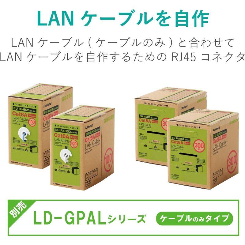 エレコム RJ45コネクタ CAT6・CAT6A対応 単線・ヨリ線対応 100個入り LD-6RJ45T100RJ45コネクタ(100個入) LD RJ45コネクタ CAT6 CAT6A対応 単線 ヨリ線対応 100個入り 6RJ45T100RJ45コネクタ 100個入 LANケーブル 　エレコム