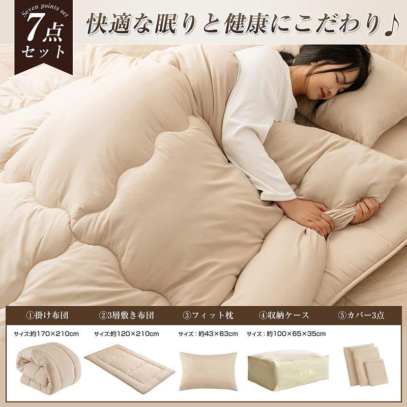 送料無料キャンペーン?】【送料無料キャンペーン?】Zdeysun 布団7点セット 布団セット セミダブル 洗える 寝具セット中綿超増量1.8kg掛け布団高密度固綿いり 三層敷布団フィット枕布 布団 寝具セット Zdeysun 布団9点セット 布団セット ダブル 洗える 寝具セット中綿超増量2.0kg掛け布団高密度固綿いり 三層敷布団フィット枕*2布