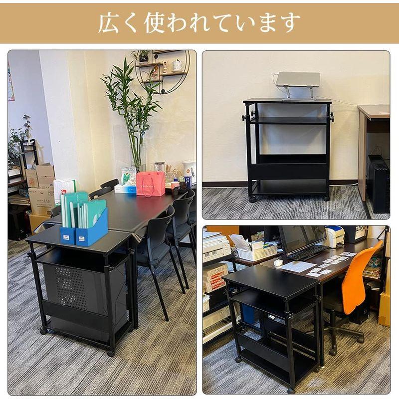 オフィス家具 パソコンワゴン CPUワゴン 昇降式 高さ調節 デスク 