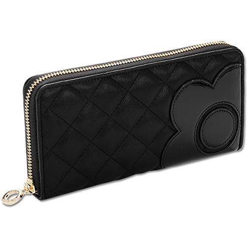 出産祝い Mary Quant マリークワント Mary Quant マリークワント 財布 長財布 エナメルデイジーキルト パース ブラック 財布