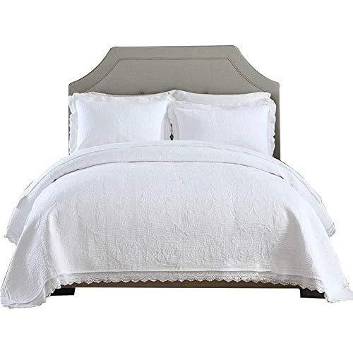 注目ショップ おしゃれ キルト カバー マルチ ベッドスプレッド ベッドカバー Unigarden ダブル We美スタイルホワイト 3点セット 綿100 シーツ カバー Www Radio10 Sr