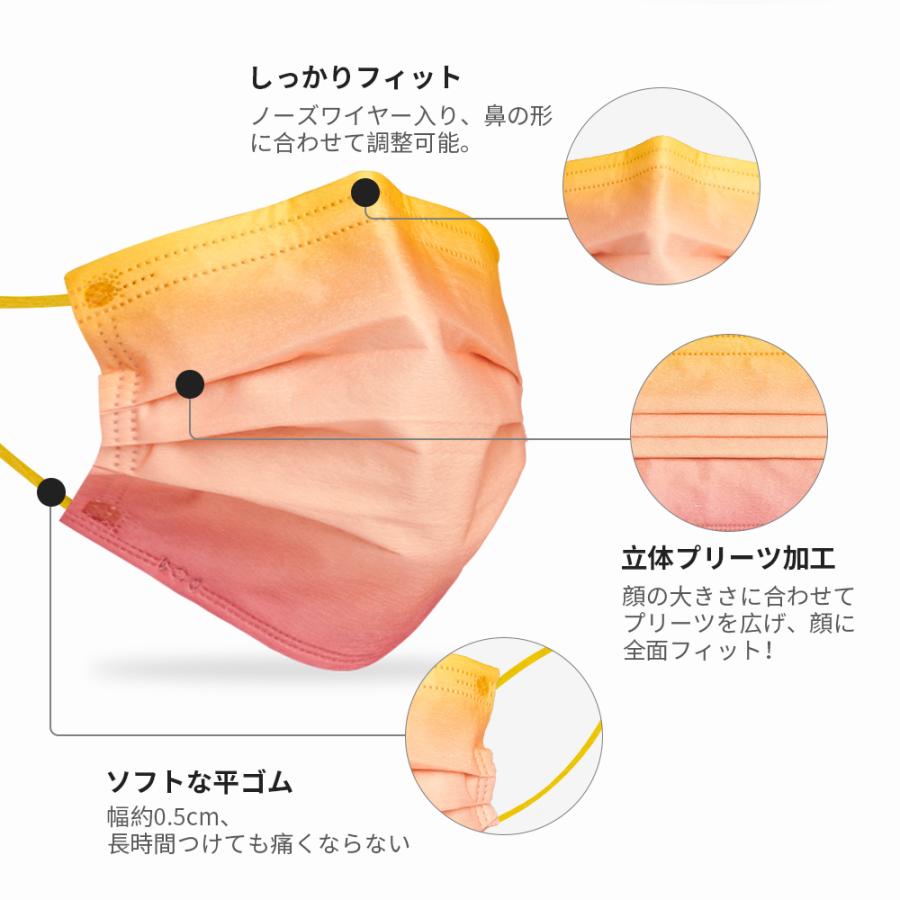 MERRYLIFE ファッションマスク グラデーション 即日発送可 不織布
