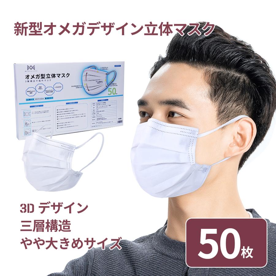 不織布マスク 使い捨てマスク 父の日ギフトデザイン 50枚 花粉 風邪 Pm2 5 ウィルス ホコリ 3層フィルター 大きめ ホワイト メガネ曇りにくい プレゼント Mask1 Omega Merrylifeヤフーshop 通販 Yahoo ショッピング