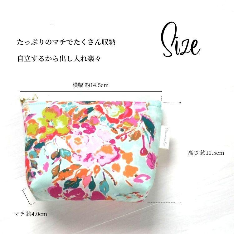 アロマポーチ【Flowerシリーズ】アロマボトルが3本入るポケット付き☆Dracaena Spp. /おしゃれなポーチ/花柄/化粧ポーチ/メイクポーチ/収納用にどうぞ |  | 11