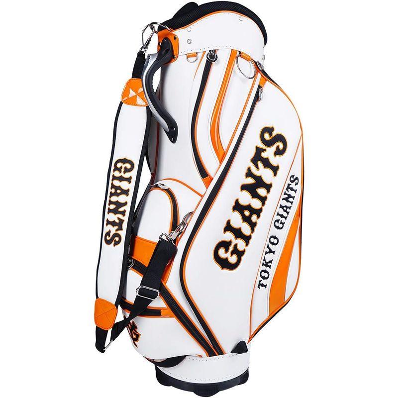 GIANTS ゴルフバッグ・キャディバッグ レザックス 読売ジャイアンツ キャディバッグ ホワイト×オレンジ