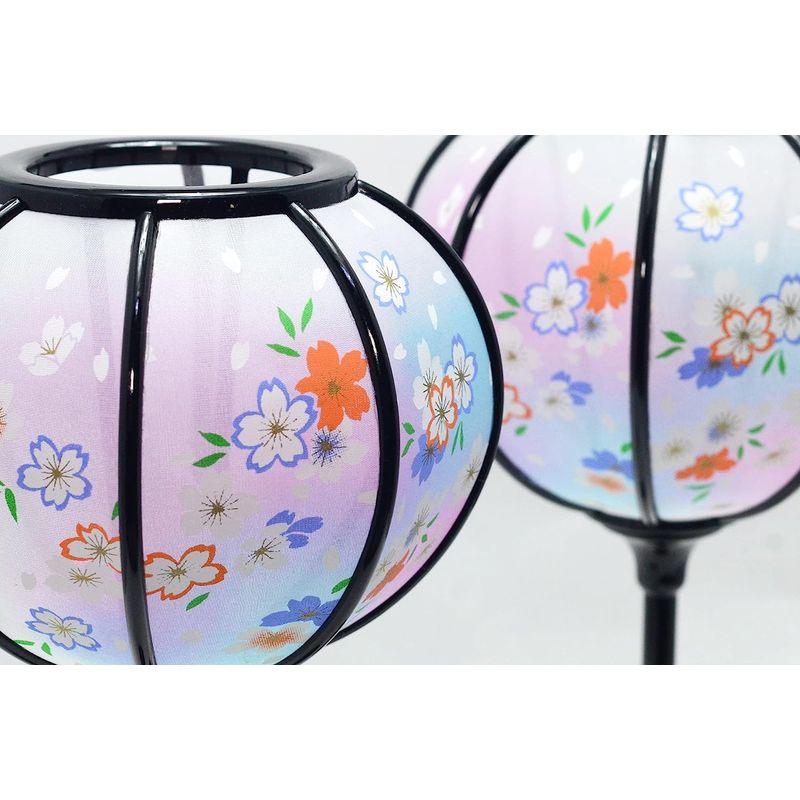 雪洞 京なつめ かすみ桜36 LEDコードレス 高さ36cm （ひな人形用