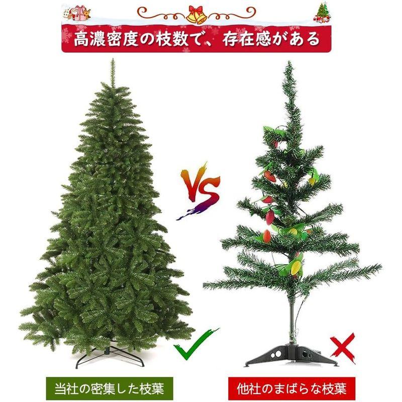 クリスマスツリー 180cm 高濃密度 枝数1000本 組立簡単 自動展開 christmas tree 180cm クリスマスツリー クリ - 4