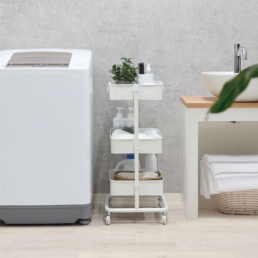 高さが調整できるワゴン マルシェ 送料無料 4color ラック ワゴン
