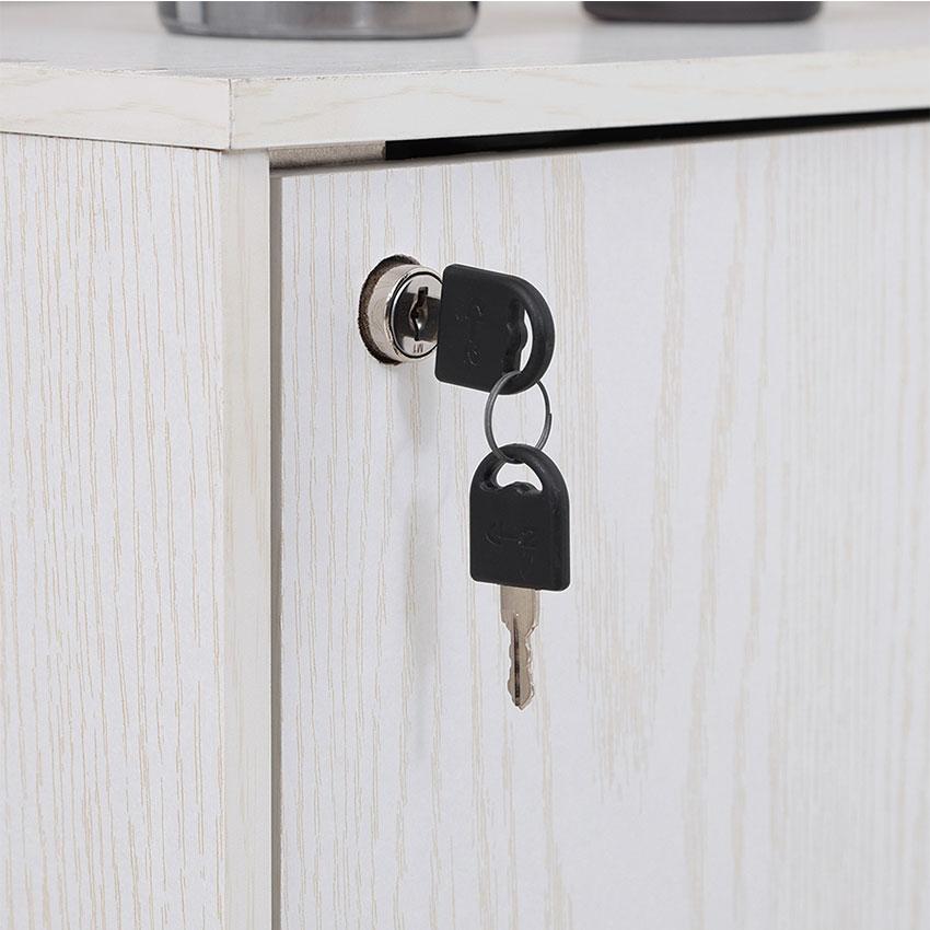 鍵付き収納ボックス 送料無料 2color 鍵付き 収納 ラック チェスト 棚